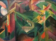 Franz Marc Deer in a Monastery Garden (mk34) oil painting reproduction